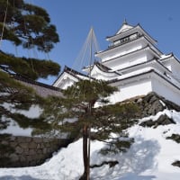 雪の会津若松、鶴ヶ城