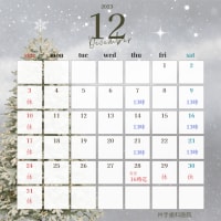 12月診療カレンダー　井手歯科医院