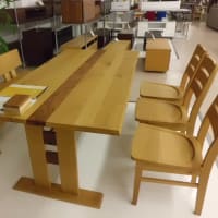 柿渋塗装の手作りダイニングセット