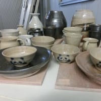 2025年　初焼成　お茶碗にパンダ
