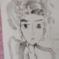 わたしが描いた水墨画です。