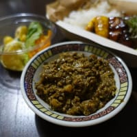 自作カレー（with 食堂ゆえんのお弁当）