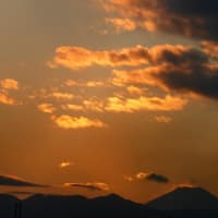 冬の夕日が沈み…多摩川冬景色シリーズ