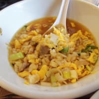 |M3404|高島平駅西口『麺一亭珍麻』にお邪魔。チューハイ＆よだれ鶏＆ホルモン炒めで開始して、つけ麺（単品）はシビカラ味変で半炒飯はスープ炒飯で頂いて大満足・大満腹！