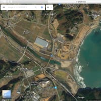 Yahooの地図は震災前の航空写真