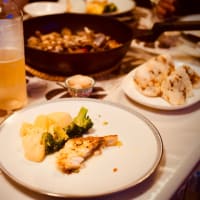 タラのバター焼きとアヒージョ