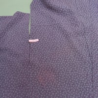 絽江戸小紋単衣（作家物）　汗による全体ヤケ　水洗い・しみ抜き・色掛け（色修正・染色補正・染直し・部分染・地直し・ヤケ直し）正絹素材