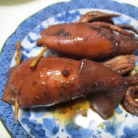質素に少量-今日も元気----台湾産パイナップル、豚汁、崎陽軒のシウマイ（頂き物）、カボチャほうとう、イカ飯、カボチャ煮