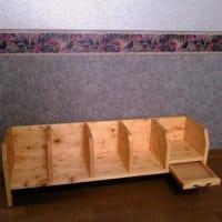 小引き出し付きひのきブックスタンド