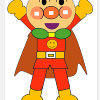 図形でアンパンマンを描こう！