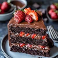 ストロベリーとチョコのケーキ