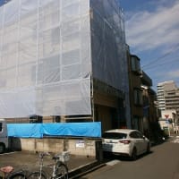 川崎のレンガ外壁リフォーム工事スタートです