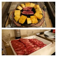 ベランダで焼き肉
