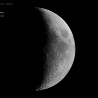24/04/15  昨日逢ったお月様…。月齢５日目はモヤっとした空でしたが月面グゥ〜も…。