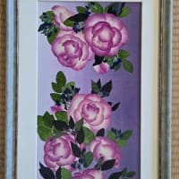 新年早々押し花作品完成