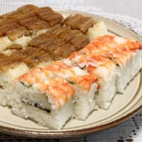 カボチャコロッケ（残り）＆押し寿司