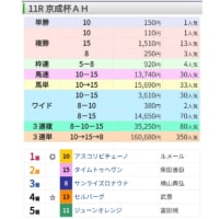 馬単を完璧に当てキモチイイー！