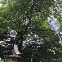 大麻神社に風鈴が鳴る
