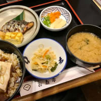 豆腐茶飯と本日の焼魚定食（３）　お多幸