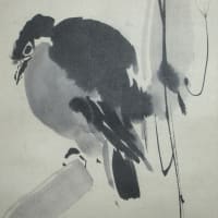 氏素性の解らぬ作品　叭可鳥　伝橋本雅邦筆　その２５