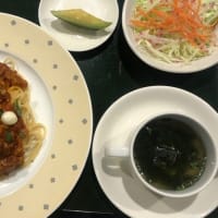牛肉のトマト煮込みスパゲッティ・レストラン樹林本日のランチ