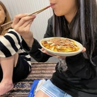 晩ご飯はお好み焼き！(≧▽≦)