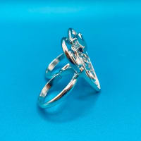 大きなハートのリング double finger ring 