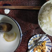 朝食　にぼし　ナッツ　漬物
