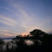 琵琶湖湖岸からの黄昏