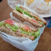 手作りサンドウィッチの断面