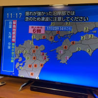 揺れましたね〜