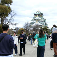 写生会で「大阪城」へ行きました