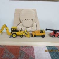 木工作品　「ミニカー置き場」