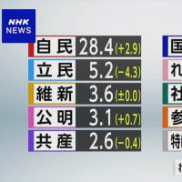 政党支持率　NHK. 7月