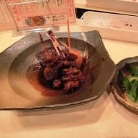 昔の矢場とん アスナル金山店　ロース串かつ（みそ）＋みそおでん5種盛り合わせ＋きゅうりと茗荷の浅漬け＋どて煮＋焼き豚＋西尾抹茶とバニラアイス