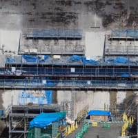新丸工事中180　凍てつくなかみる!