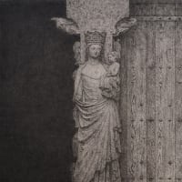 2023年 日本画の新作 1 … ランス大聖堂の聖母子像（仕上がり）