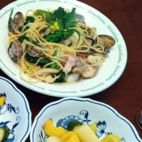 旬のアサリと菜の花のパスタ