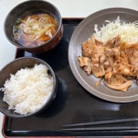 横横道路 横須賀PA　もつ煮定食 & しょうが焼き定食