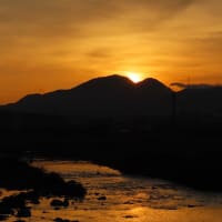 二上山からの日の出～石川河川敷２０２４．５