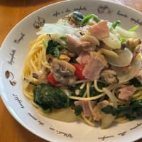 アサリとほうれん草のパスタ