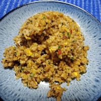 【06/23晩御飯】永谷園焼豚炒飯、連夜の炒飯なんだね：P