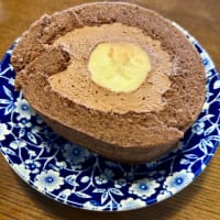 チョコバナナロールケーキ