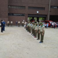 少年消防クラブ入隊式・卒隊者に対する感謝状の贈呈式を行いました。