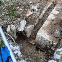 鳥取城　排水路の整備