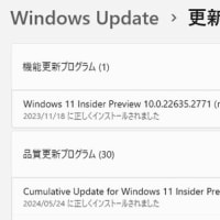 Windows 11 Beta チャンネルに 累積更新 (KB5037858) が配信されてきました。