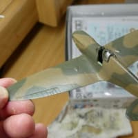 1/72  タミヤ　 Spitfire  MkⅠa  映画のスチールシーンを作る（２）