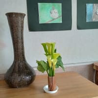 うさっぷギャラリーにお花を飾ってくれました（北海道沙流郡日高町　山日高）
