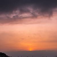 6月20日(木) 暗闇散歩の三日月と日の出