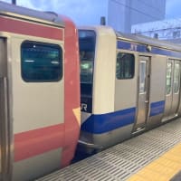 勝田駅でE531系のレアな連結に遭遇 2024.3.28